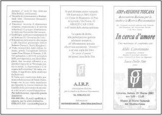 Convegno "In cerca d'amore" - Brochure